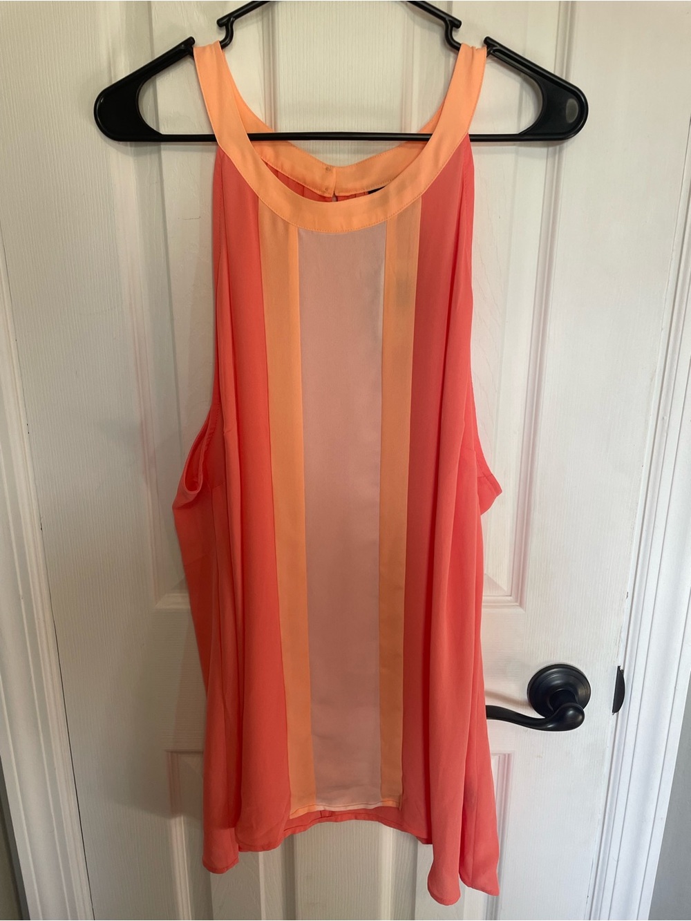 torrid Coral and Peach Colorblock Sleeveless Top
